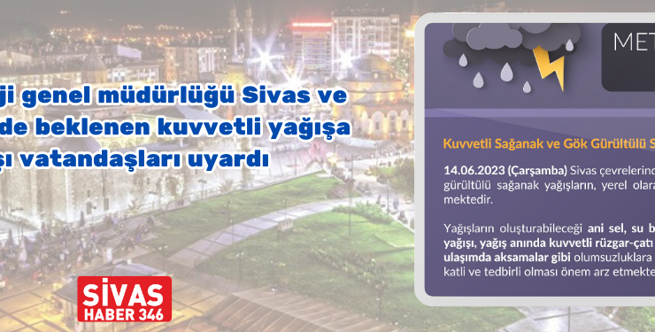 Meteoroloji’den kuvvetli Yağış Uyarısı