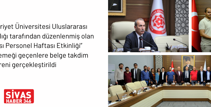 “Uluslararası Personel Haftası Etkinliği” Emeği Geçenlere Belge Takdimi Yapıldı