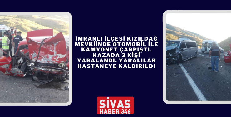 Kamyonet İle Otomobil Çarpıştı: 3 Yaralı