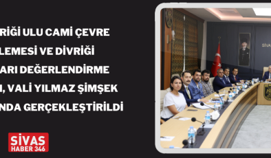 Divriği Ulu Cami Çevre Düzenlemesi ve Yatırımlar Değerlendirildi