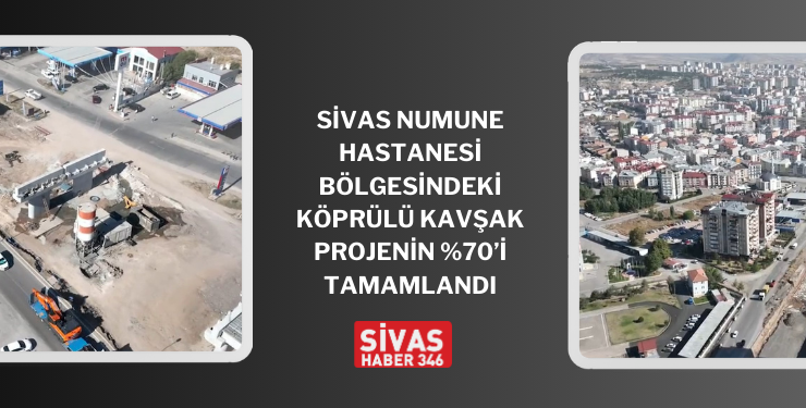 Sivas Numune Hastanesi Bölgesindeki Köprülü Kavşak Projenin %70’i Tamamlandı