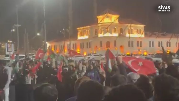 Gazze’de Gerçekleştirilen Hastane Saldırısı Sivas’ta Protesto Edildi