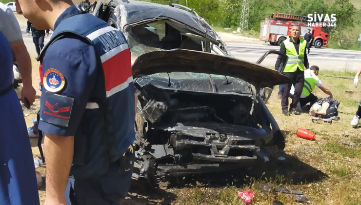 Sivas’ta Hafif Ticari Araç Devrildi: 1 Ölü, 5 Yaralı!