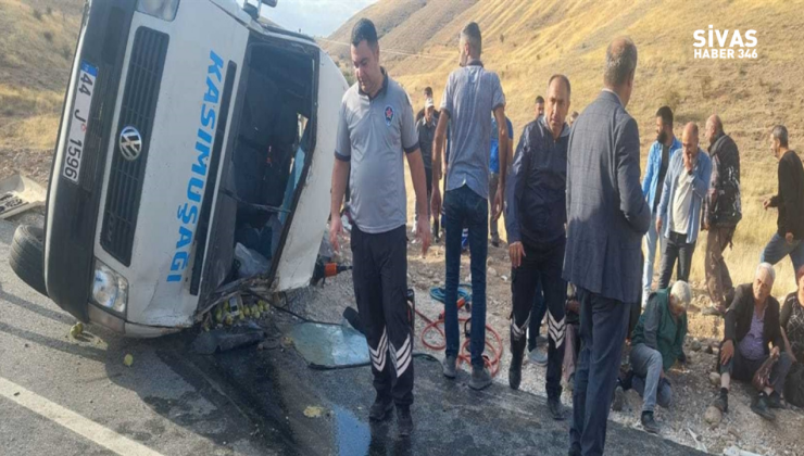 Malatya’da Yolcu Minibüsü Kazası: 1 Ağır, 17 Yaralı