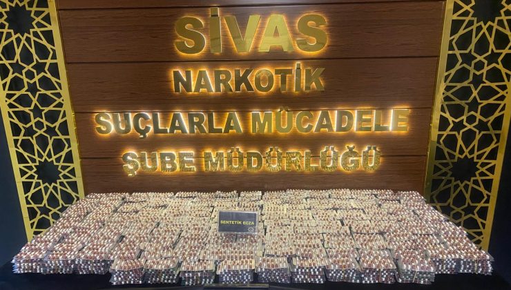 Sivas’ta Narkotik Operasyonu: 21 Bin Adet Sentetik Ecza Ele Geçirildi