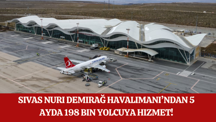 Sivas Nuri Demirağ Havalimanı’ndan 5 Ayda 198 Bin Yolcuya Hizmet!