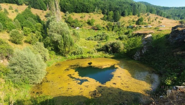 Doğanşar’daki Dipsiz Göl Alarm Veriyor: Yüzeyi Yosunlarla Kaplandı