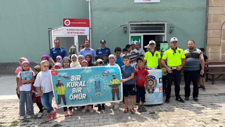Kangal’da Yaz Kur’an Kursu Öğrencilerine Trafik Eğitimi