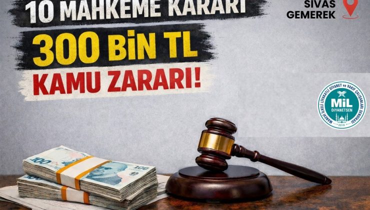 Sivas’ta Müftülüğün 10 Görevlendirmesi Mahkeme Kararıyla İptal Edildi: Kuruma 300 Bin TL’lik Fatura