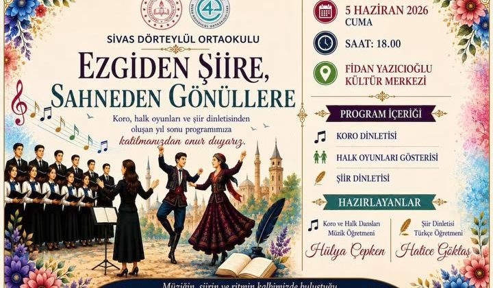 Sivas’ta Muhteşem Gece: Dörteylül Ortaokulu Sanatseverleri Büyüledi! ​