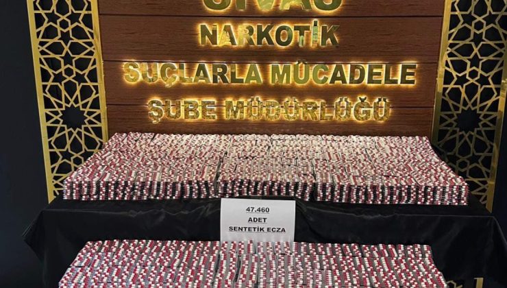 Sivas’ta Uyuşturucu Operasyonu: 133 Bin 840 Sentetik Ecza Hap Ele Geçirildi