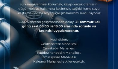 Sivas’ta 5 Mahallede Su Kesintisi