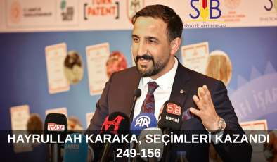 Sivas Ticaret Borsası’nda Seçimi Hayrullah Karakaya Kazandı